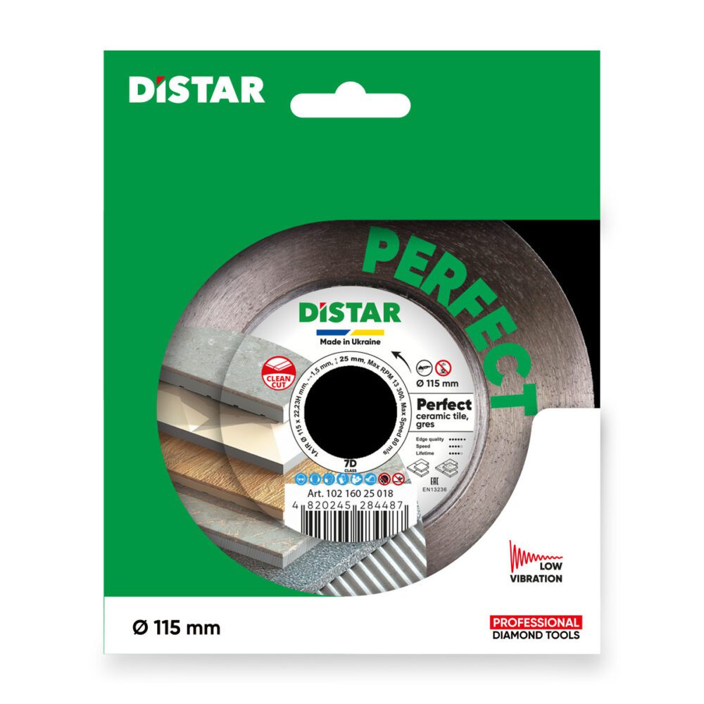 Алмазний відрізний круг Distar 1A1R 115x22,23H Perfect