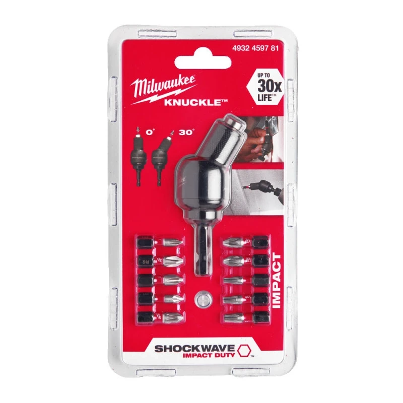 Кутова насадка MILWAUKEE KNUCKLETMSHOCKWAVETM (+10 біт)