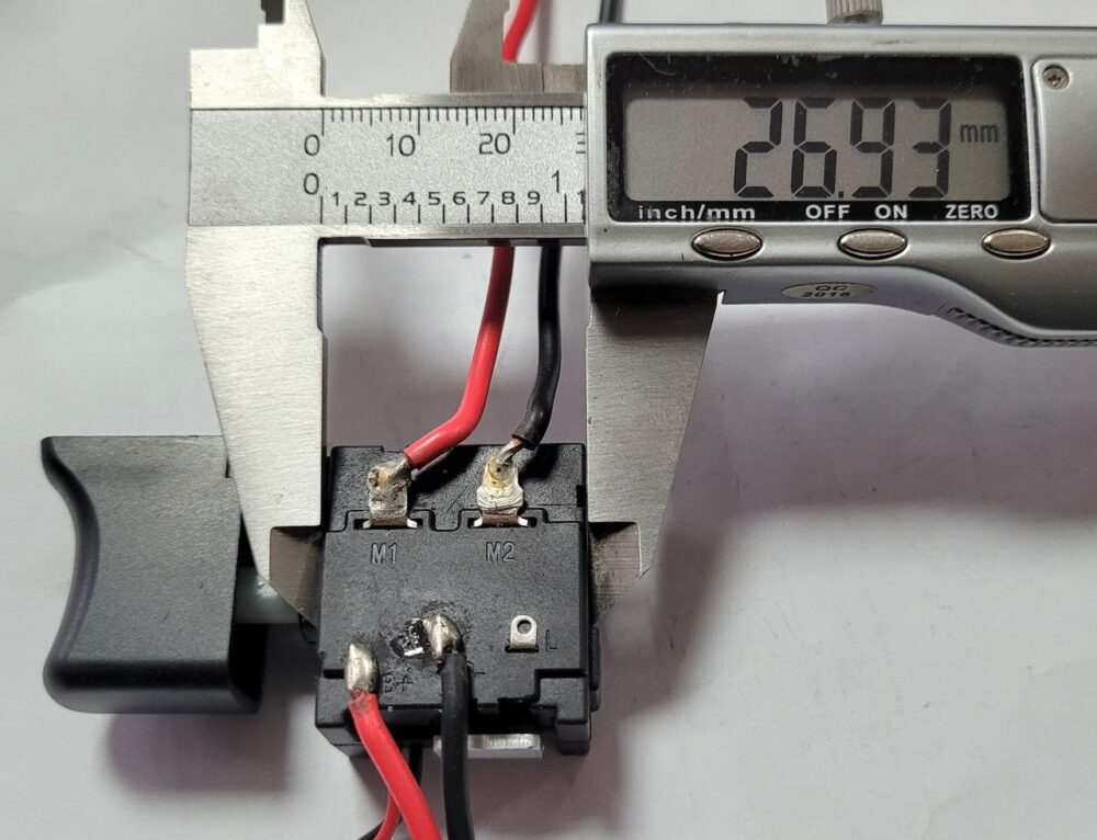 Кнопка для шуруповерта ТехАс (7.2-24 Vdc) 16A