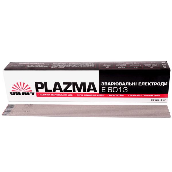 Електроди зварювальні Vitals Plazma E6013 (Ø 3 мм.х 5 кг.)