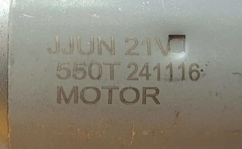 Двигун для акумуляторної техніки JUN 21V 550T (шестеренка 12 зубів)