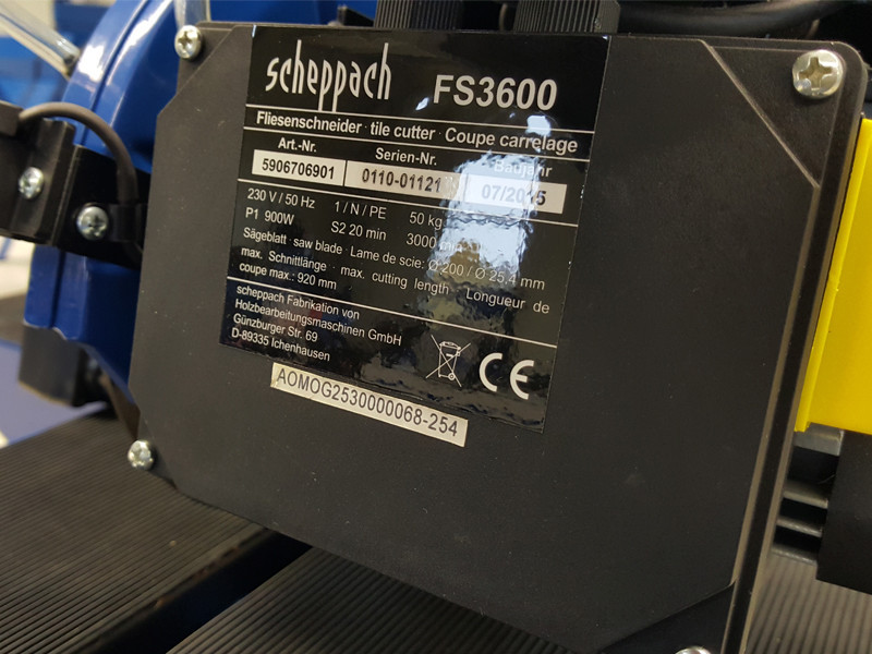 Плиткоріз Scheppach FS3600