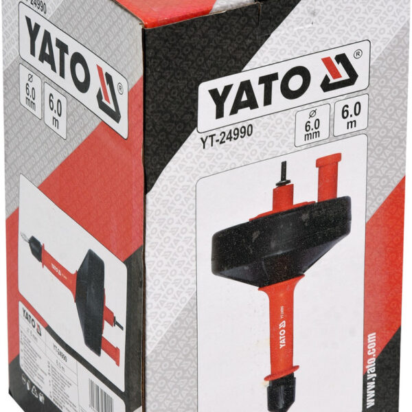 Пристрій ручне для прочищення труб зі шпинделем під дриль Yato YT-24990 (6 м х 6 мм)
