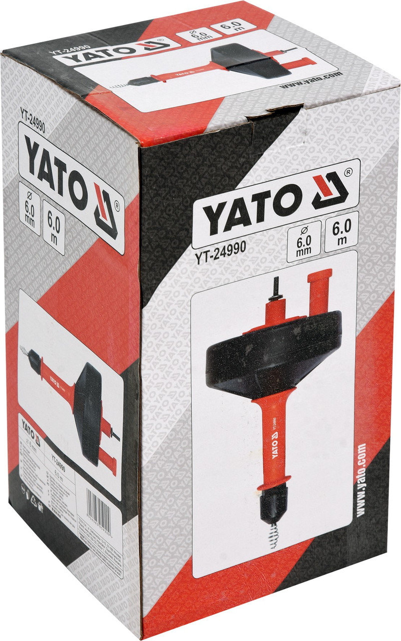 Пристрій ручне для прочищення труб зі шпинделем під дриль Yato YT-24990 (6 м х 6 мм)