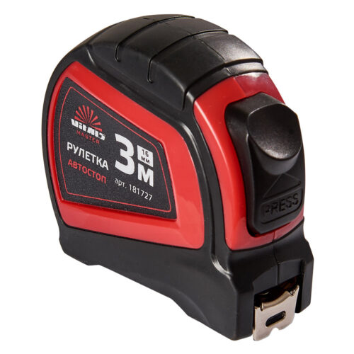 Рулетка Vitals (3 м. × 16 мм) автостоп