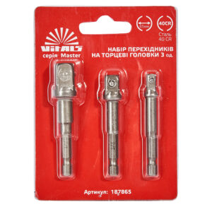 Набір перехідників до торцевих головок Vitals 1/2", 1/4", 3/8" (3 шт.)