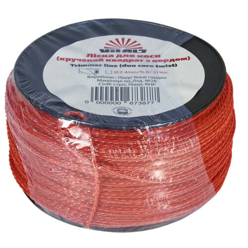5650615114_leska-dlya-trimmerov.jpg Волосінь для тримерів кручений квадрат із кордом у бухті Vitals 2,4 мм. (319 м.)