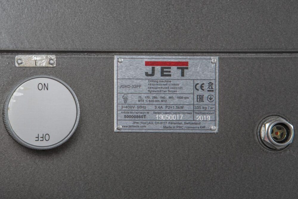 Редукторний свердлильний верстат JET JGHD-32PF