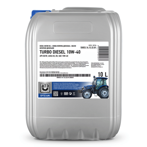 Олива для чотиритактних двигунів ДТЗ TURBO SYNT DIESEL 10W-40 API CH-4/SL (10 л.)