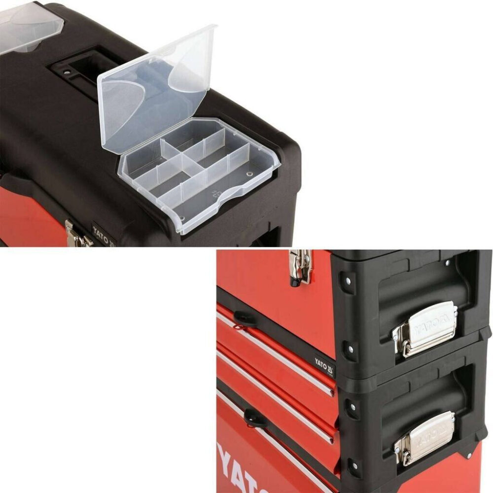 Ящик-візок з інструментами на колесах YATO YT-09104 (3 секціями 78 шт.)