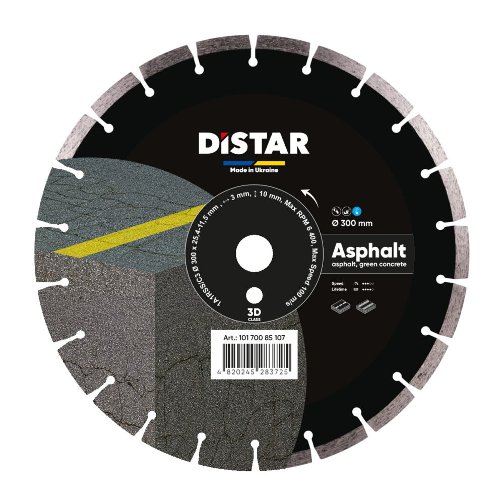 Круг алмазний відрізний Distar 1A1RSS 300 Asphalt