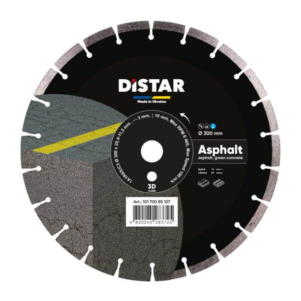 Круг алмазний відрізний Distar 1A1RSS 300 Asphalt