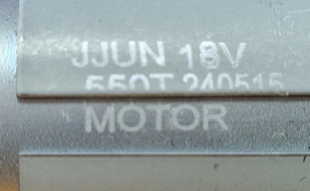 Двигун для акумуляторної техніки 18 V 550T JUN (шестерня 13 зубів)