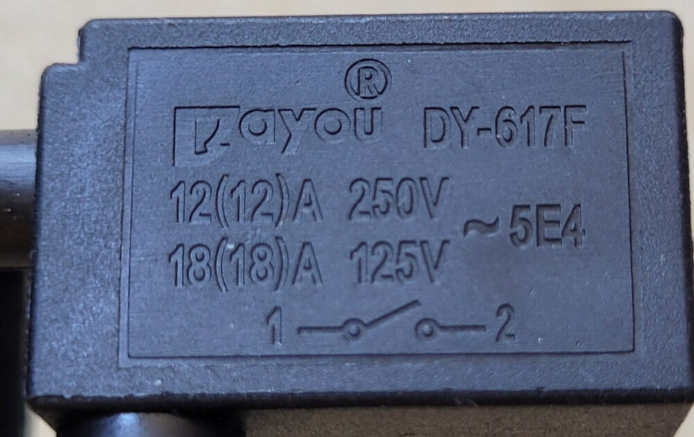 Кнопка увімкнення для акумуляторної ланцюгової мініпили DY-617F