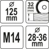 Кожух штроборіз для болгарки YATO YT-82986 (125 мм.)