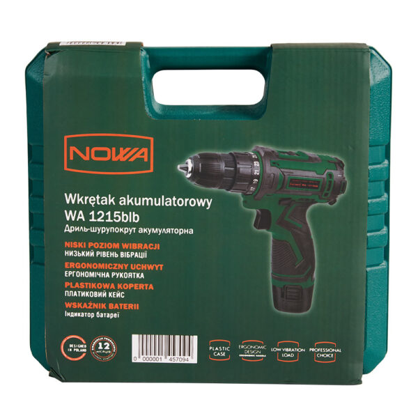 Кейс пластиковий для акумуляторного шурупокрута NOWA WA 1215 blb