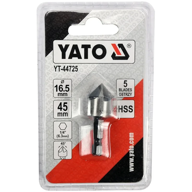Зенкер конічний по металу YATO YT-44725 (16.5 мм.)