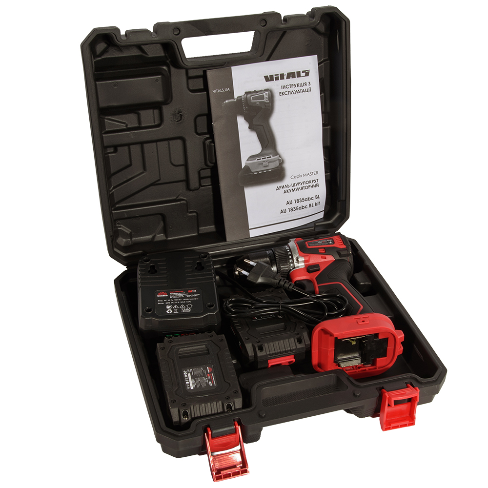 Дриль-шурупокрут акумуляторний Vitals Master AU 1835abc BL Kit