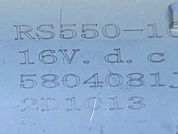 Двигун для  акумуляторного шурупокрута RS 550-16 V (16 В.)