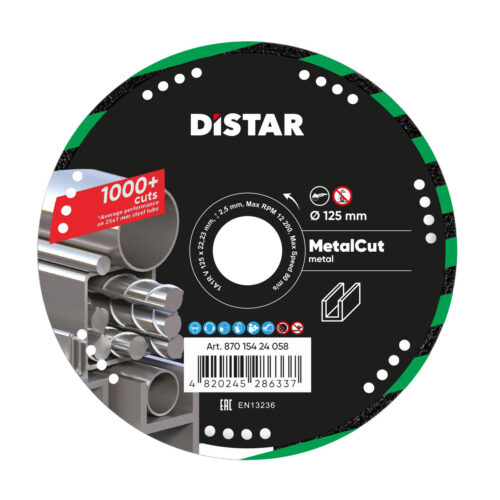 Круг алмазний відрізний Distar 1A1R V 125 Metal CUT