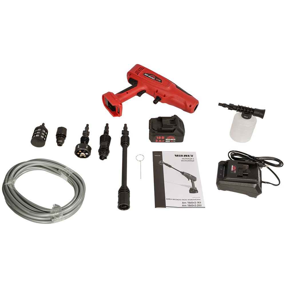 Мийка високого тиску акумуляторна Vitals Master Am 1860n3-1Kit