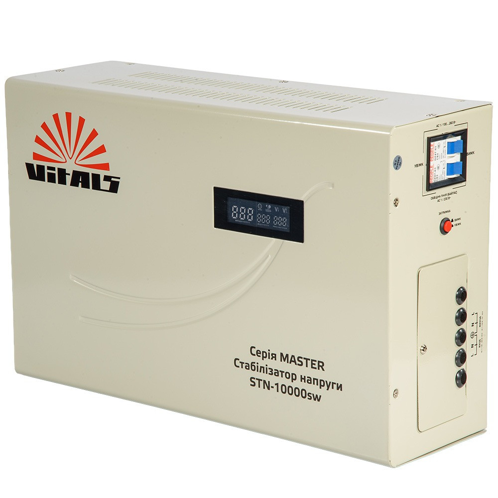 Стабілізатор напруги Vitals Master STN-10000sw 10000 ВА тиристорний настінний