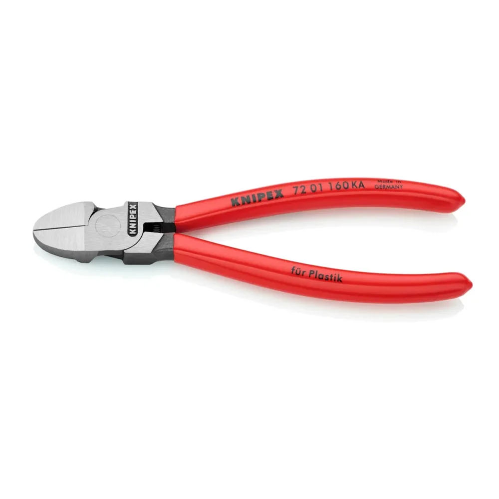Кусачки бокові (бокорізи) для пластмаси, 160мм KNIPEX 72 01 160 KA, фосфатовані