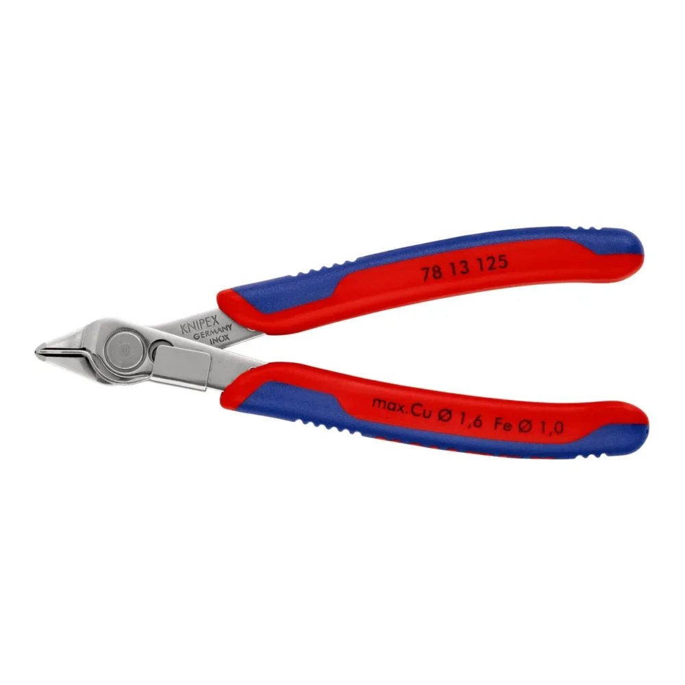 Кусачки Electronic Super Knips, діаметр 1,6мм, 125мм KNIPEX 78 13 125, нержавійка