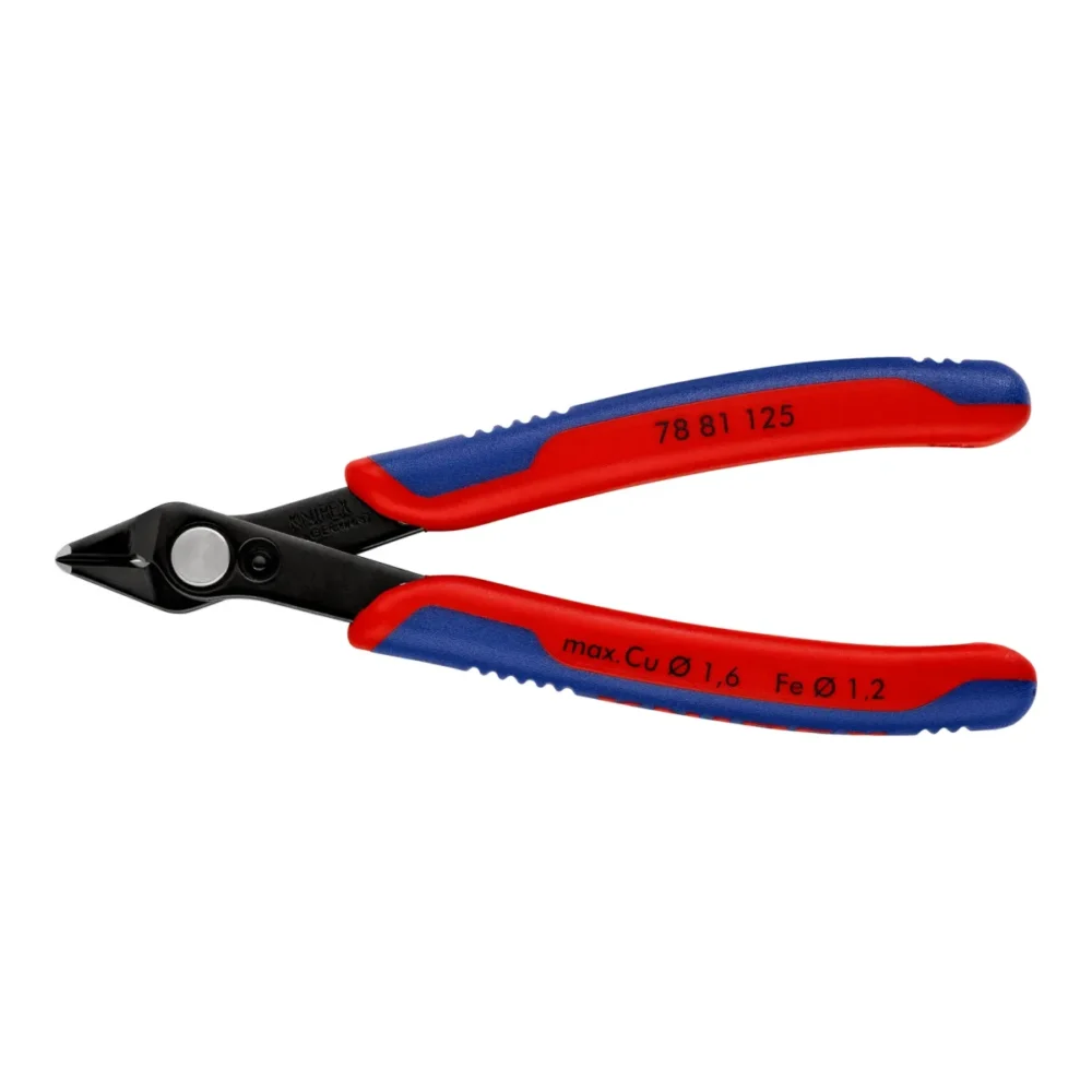 Кусачки Electronic Super Knips, діаметр 1,6мм, 125мм KNIPEX 78 81 125, фосфатовані