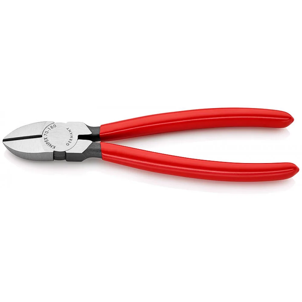 Кусачки бокові (бокорізи), діаметр 4,0мм, 180мм KNIPEX 70 01 180, фосфатовані
