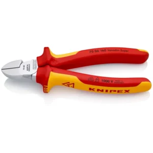 Кусачки бокові (бокорізи), діаметр 4,0мм, 160мм VDE KNIPEX 70 06 160, хромовані