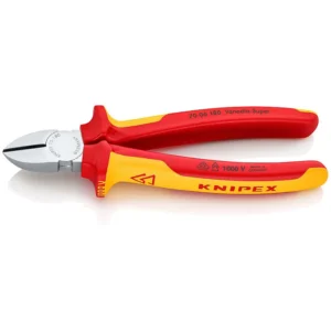 Кусачки бокові (бокорізи), діаметр 4,0мм, 180мм VDE KNIPEX 70 06 180, хромовані