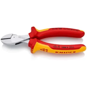 Кусачки бокові (бокорізи) компактні X-Cut, діаметр 12,0мм, 160мм VDE KNIPEX 73 06 160, хромовані