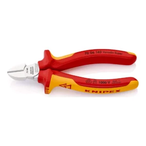Кусачки бокові (бокорізи), діаметр 4,0мм, 140мм VDE KNIPEX 70 06 140, хромовані