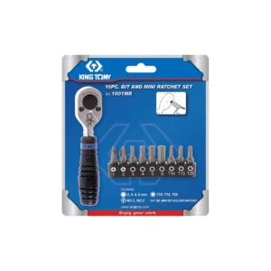 Набір вставок (біт) з тріскачкою 1/4", TORX, HEX, PH, 10 предметів