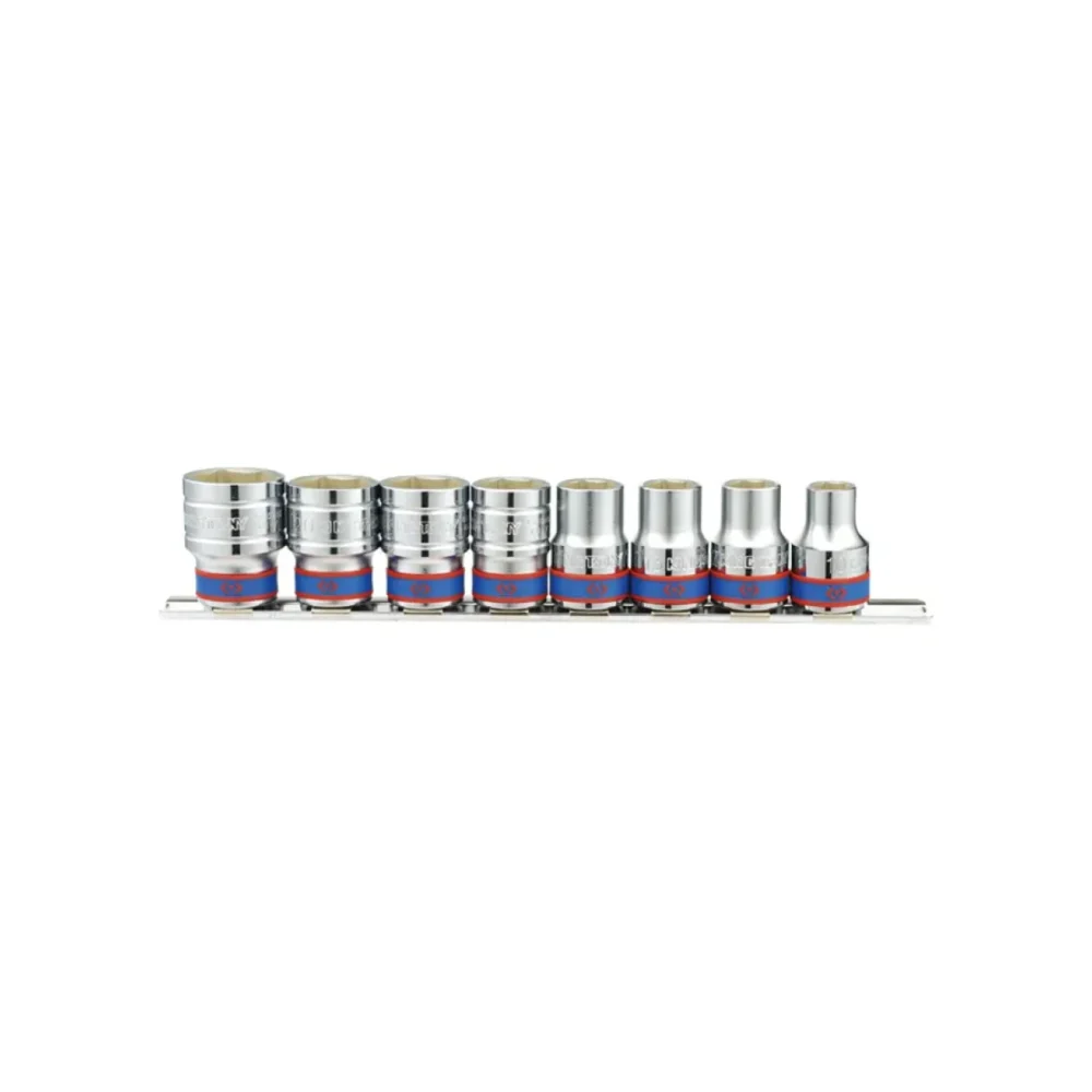 Набір головок 1/2" 8 одиниць на планці 10 - 22 мм (уп.1)
