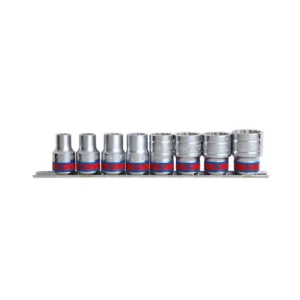 Набір торцевих головок 1/2", шестигранні, 3/8"-7/8", 8 одиниць на планці
