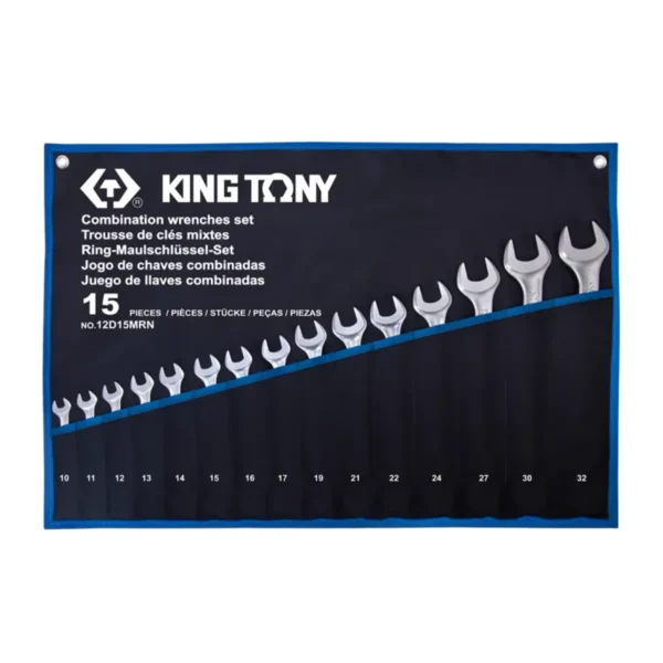 Набір ключів комбі 10-32 мм 15 одиниць  KING TONY