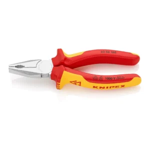 Пасатижі (плоскогубці) комбіновані Ø10,0мм, 160мм VDE KNIPEX 03 06 160, хромовані
