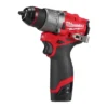 Дриль-шуруповерт акумуляторний безщітковий MILWAUKEE, M12 FDD2-202X (зарядний пристрій С12 С, 2 акумулятори М12 В2 2Аг, кліпса д