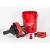 Машина прочистна акумуляторна MILWAUKEE, M12 BDC6-0C, трос 6м, (каркас, відро)