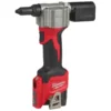 Заклепочник акумуляторний MILWAUKEE, M12 BPRT-0, діаметр заклепок 2,4-4,8мм (каркас, 4 накінечника, ключ, картонне пакування)