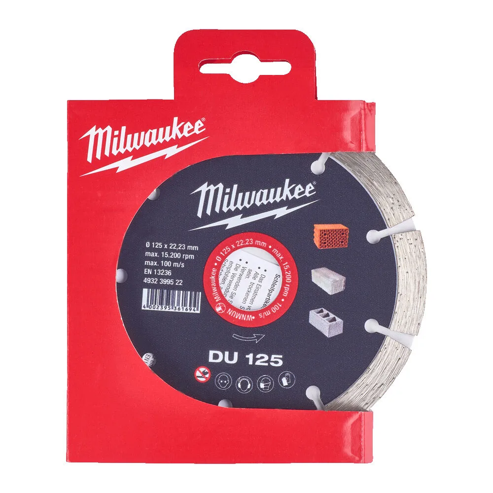 Диск алмазний MILWAUKEE DU 125, діаметр 125мм (цегла, бетон, шлакоблок)