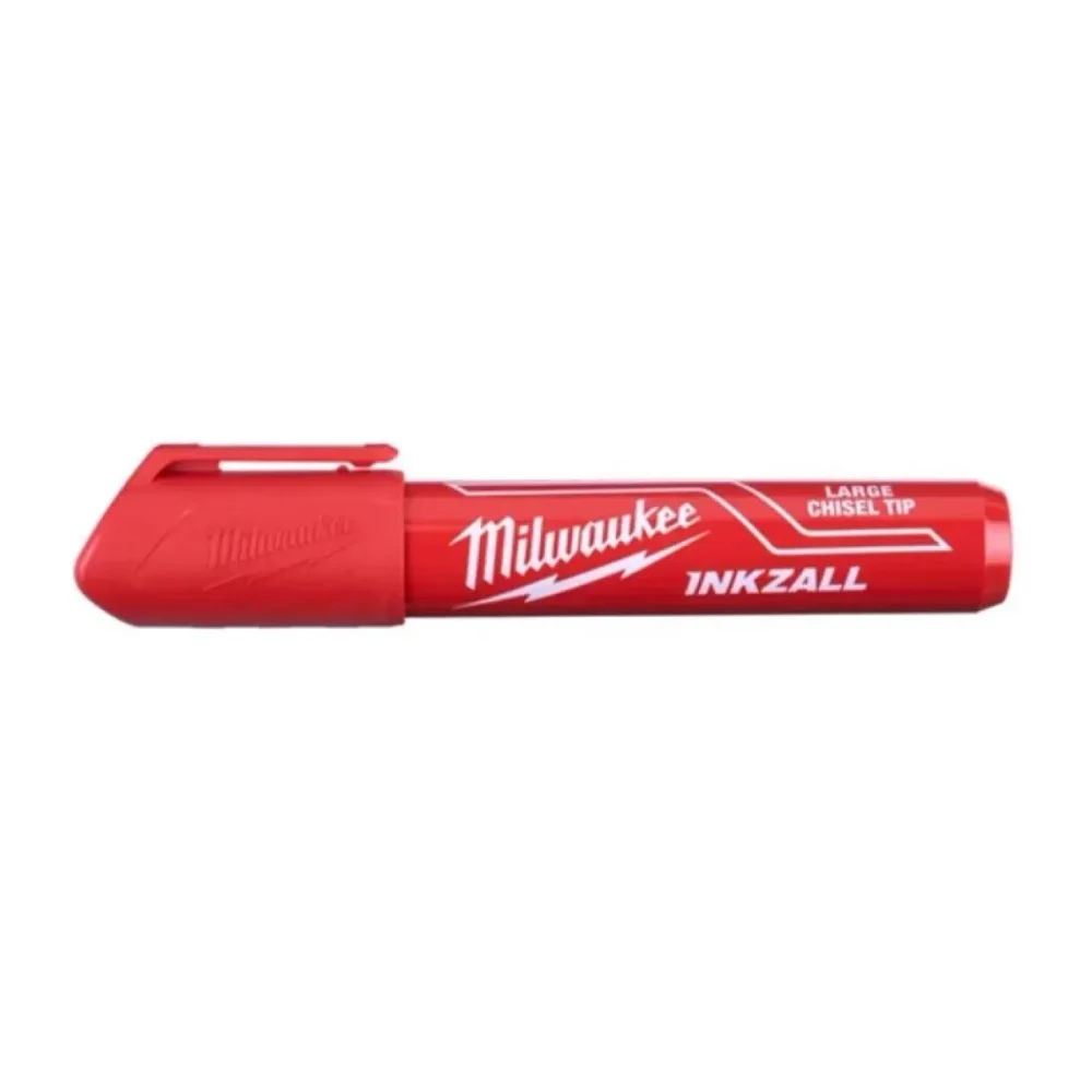Маркер для будмайданчика INKZALL MILWAUKEE, великий (L), червоний (48223256) (12шт.)