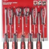 Набір викруток магнітних з тригранною рукояткою MILWAUKEE, (PZ1/PZ2/PH1/PH2/SL3/SL5,5/ SL6,5/ SL6,5/SL8) (10шт)