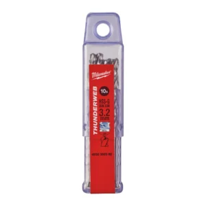 Свердло по металу THUNDERWEB HSS-G MILWAUKEE DIN338, діаметр 3,2x65х36мм, (10шт), пластикова коробка