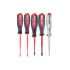 Набір викруток ізольованих VDE MILWAUKEE, (SL3/SL4/PZ1/PZ2/викрутка-тестер) (5шт)