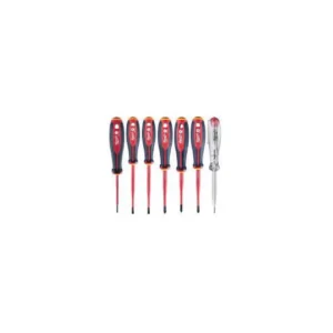 Набір викруток ізольованих VDE MILWAUKEE, (7шт), (SL2,5/ SL3/ SL4/ PH2/ PZ1/PZ2 / викрутка-тестер)