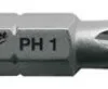 Біта MILWAUKEE, PH1, 25мм, (25шт), пластикова коробка