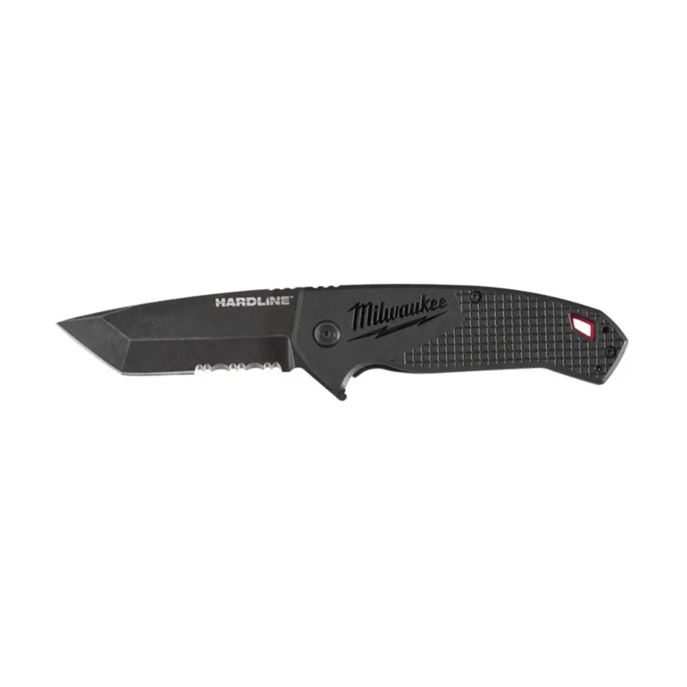Ніж складний HARDLINE Serrated MILWAUKEE з серейторним лезом 75мм